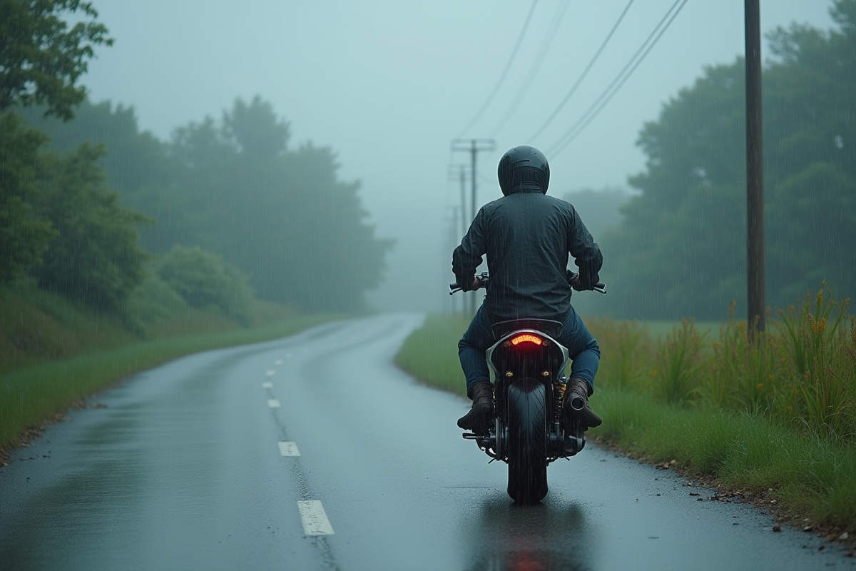 moto pluie