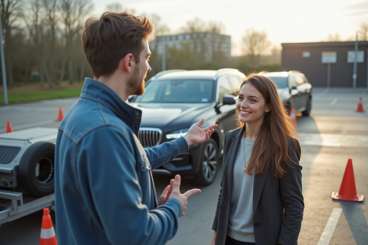 Un instructeur explique le fonctionnement d