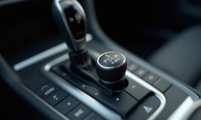 Zoom sur le levier de transmission automatique en intérieur